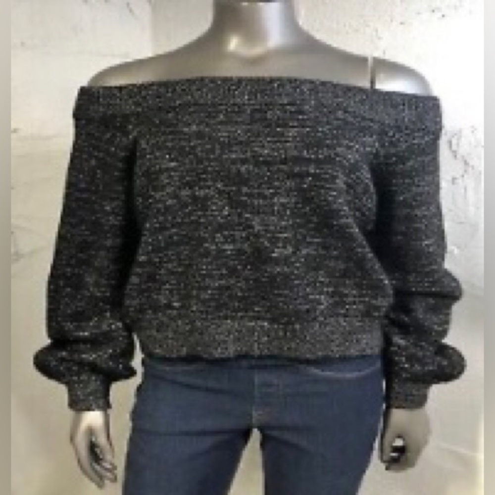 H&M Divided Womens Off The Shoulder Sweater Black Size Large